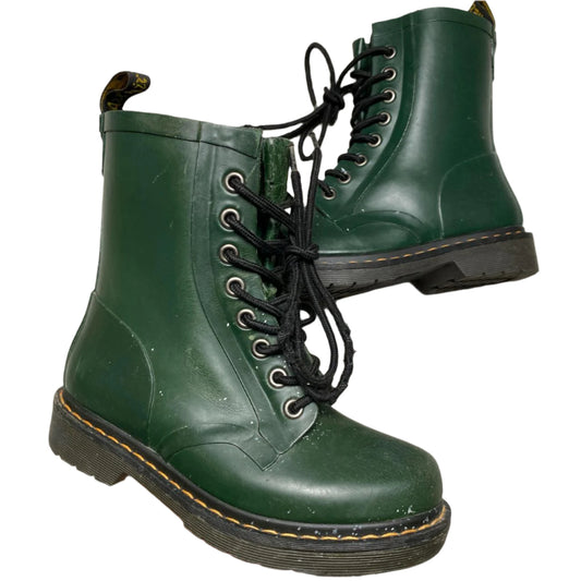 Dr Martens High Boots Bottle Green Rubber Womens (UK 4)