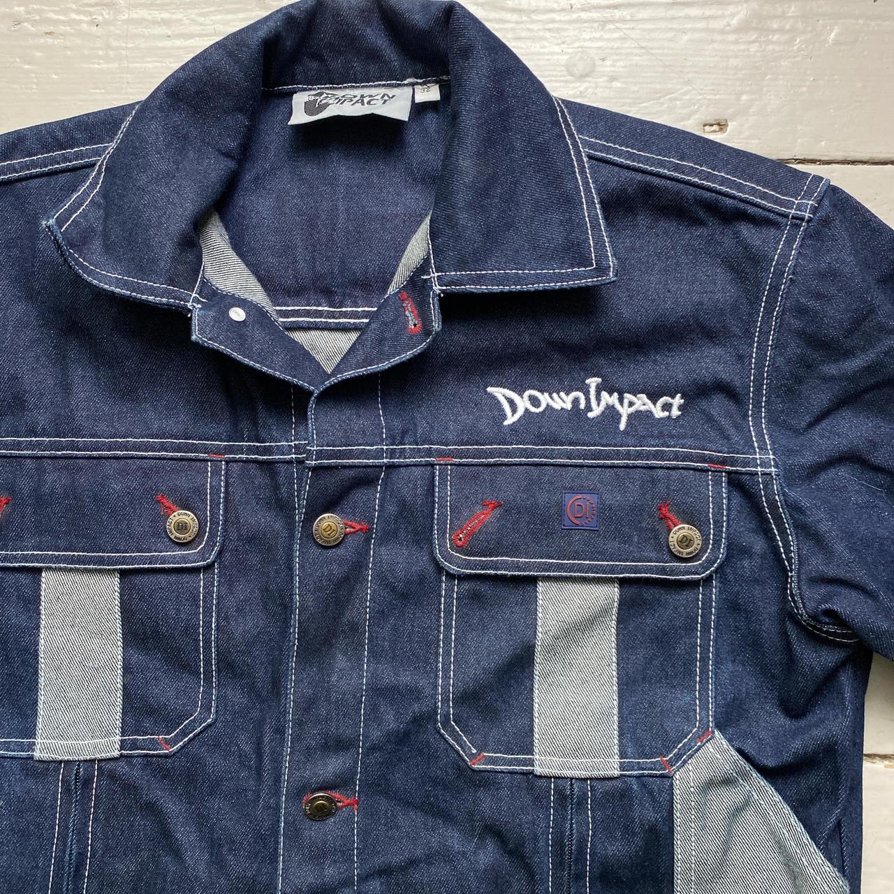 Down Impact Vintage 90’s Denim Jacket Navy and Silver