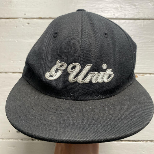 G Unit 50 Cent Vintage Fitted Cap Black and White