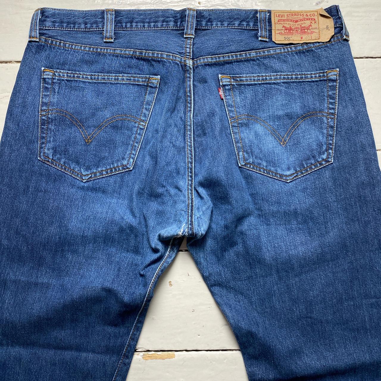 Levis 501 Vintage Baggy Navy Jeans