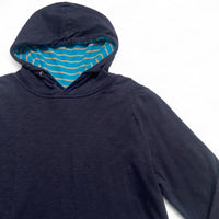 Hugo Boss Navy and Striped Hoodie (XL)