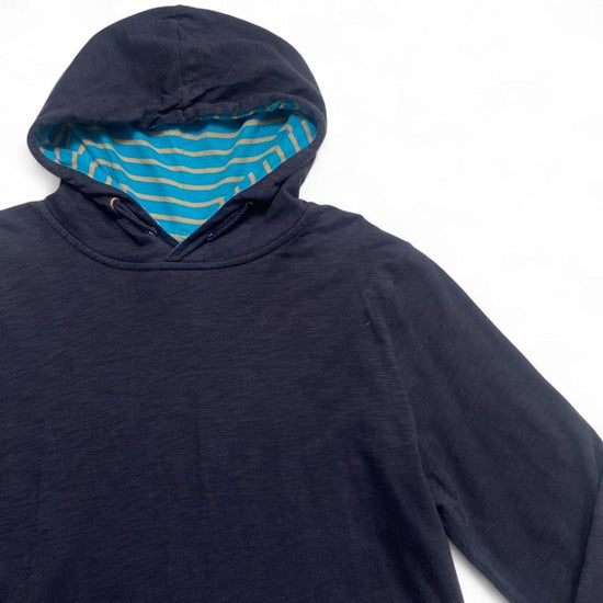 Hugo Boss Navy and Striped Hoodie (XL)