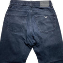 Armani Vintage Reptile Pattern Navy Suede Jeans (30W)