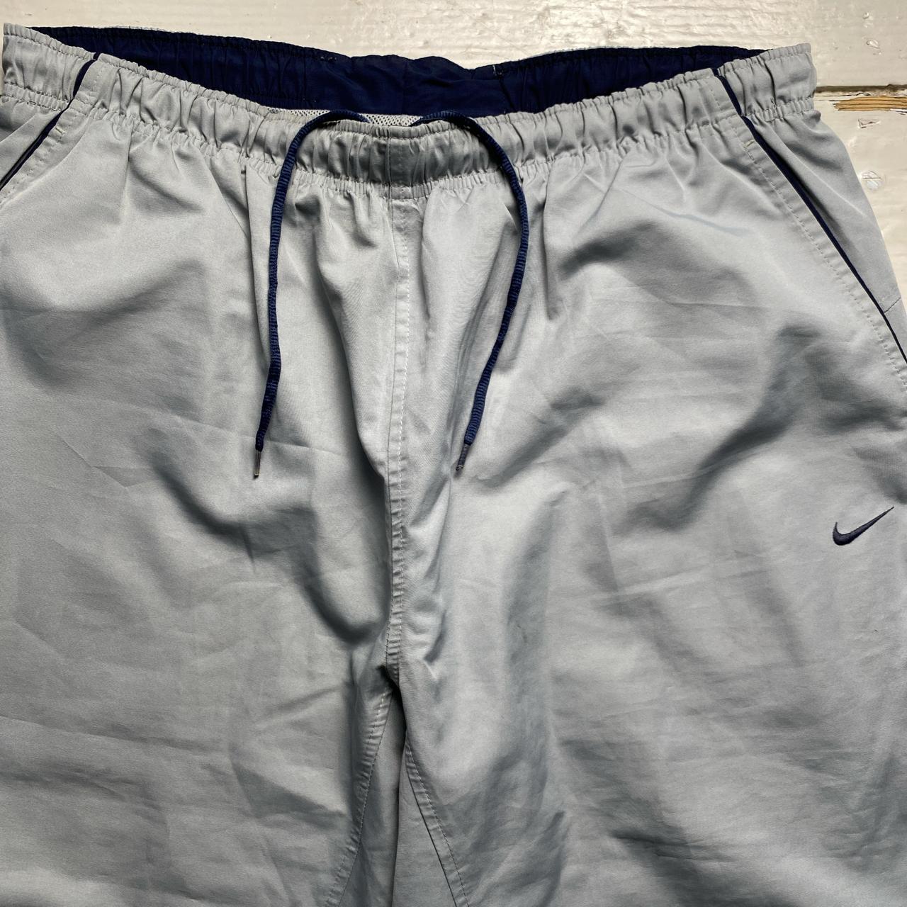 Nike Vintage Y2K Shell Trackpant Silver and Navy Shorts