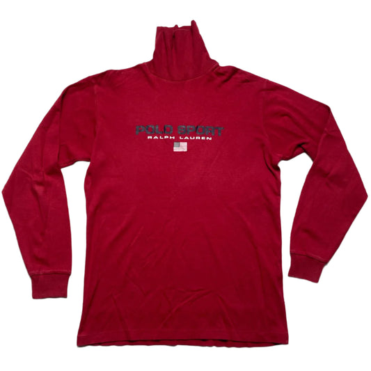 Polo Sport Ralph Lauren Red Turtle Neck Long Sleeve Sweatshirt (M)