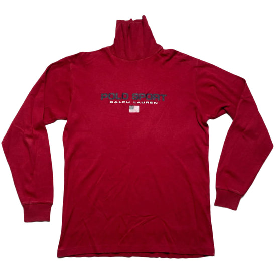 Polo Sport Ralph Lauren Red Turtle Neck Long Sleeve Sweatshirt (M)