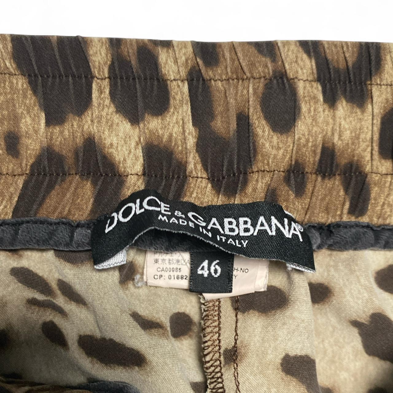 Dolce and Gabbana Womens Vintage Leopard Print Silk Lounge Tracksuit Bottoms (L)