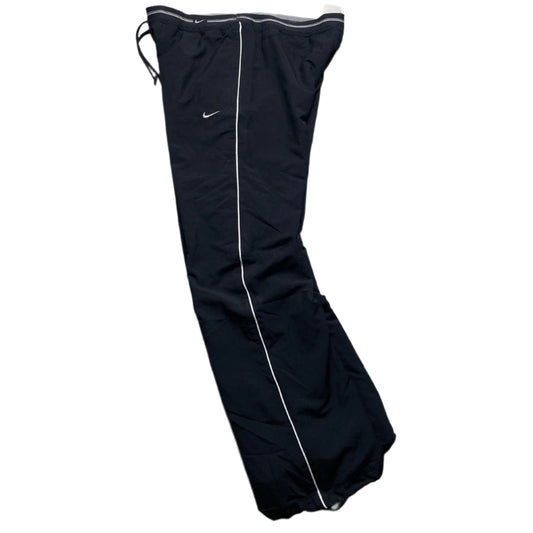 Nike Swoosh Black and White Baggy Trackpant Shell Bottoms (M)