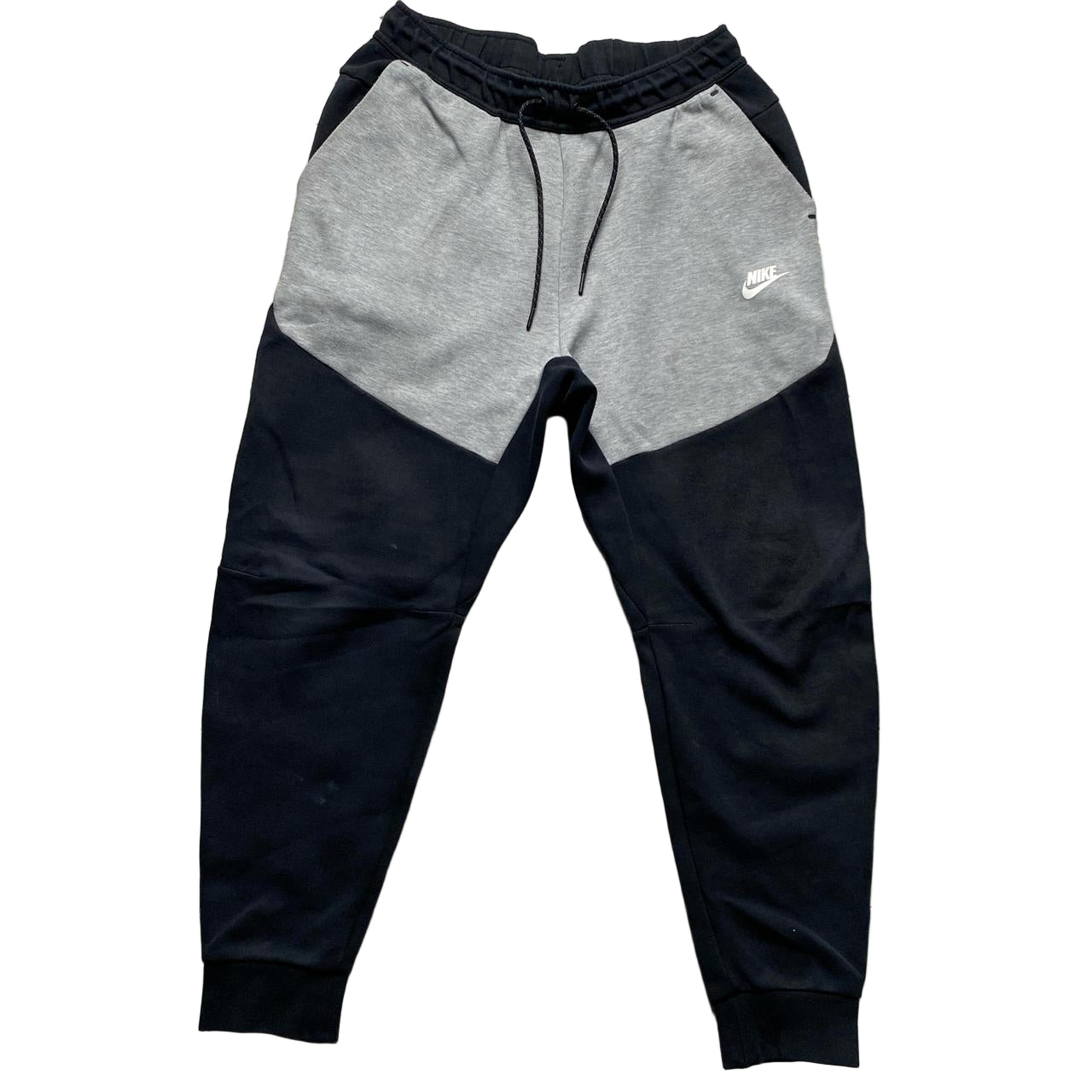 Nike Tech Fleece New Season Grey White and Black Joggers (M)