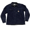 Carhartt Whitsome Shirt Jacket Navy Corduroy Button Up Quilted Jacket (M)