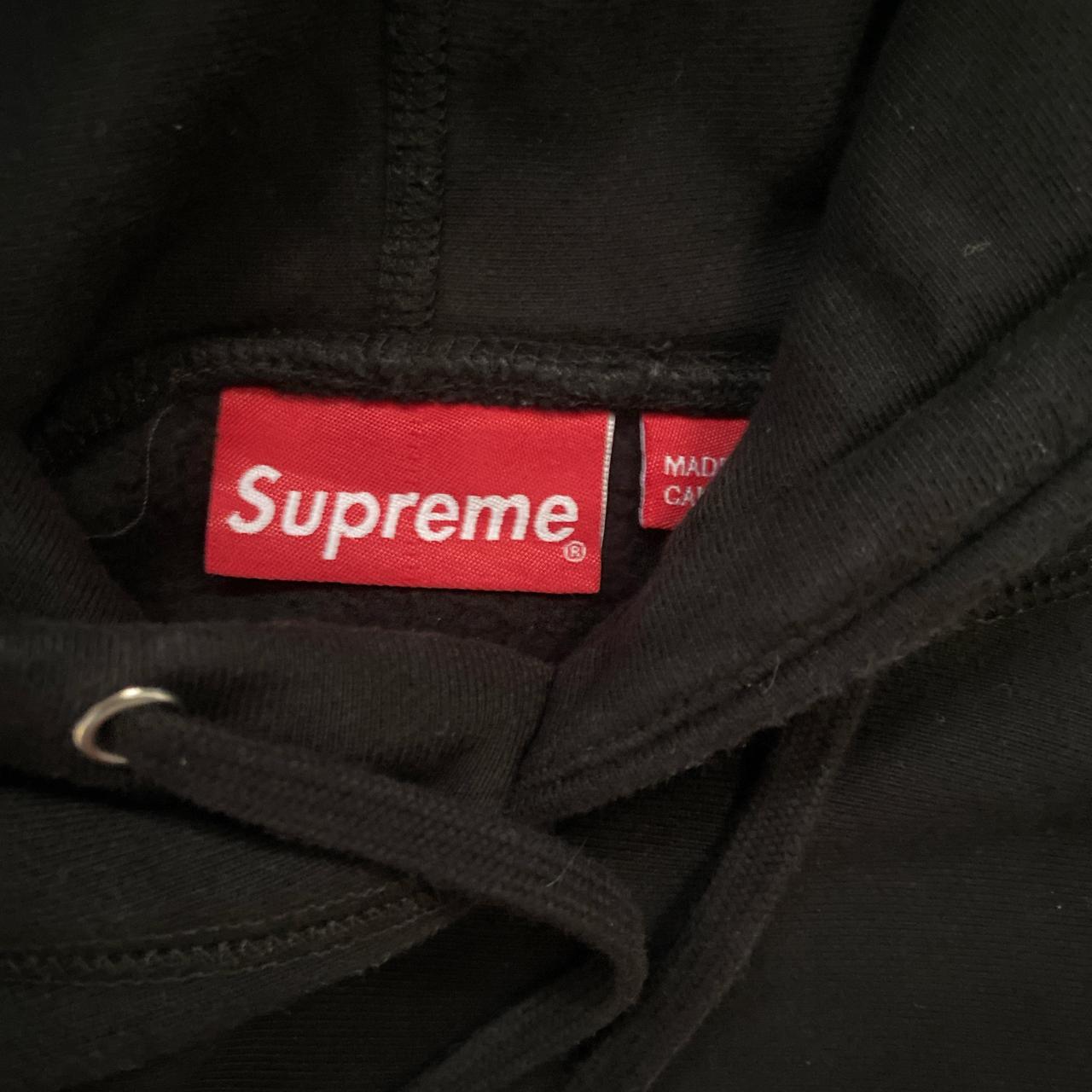 Supreme Cross Box Logo Black and White Hoodie (S)