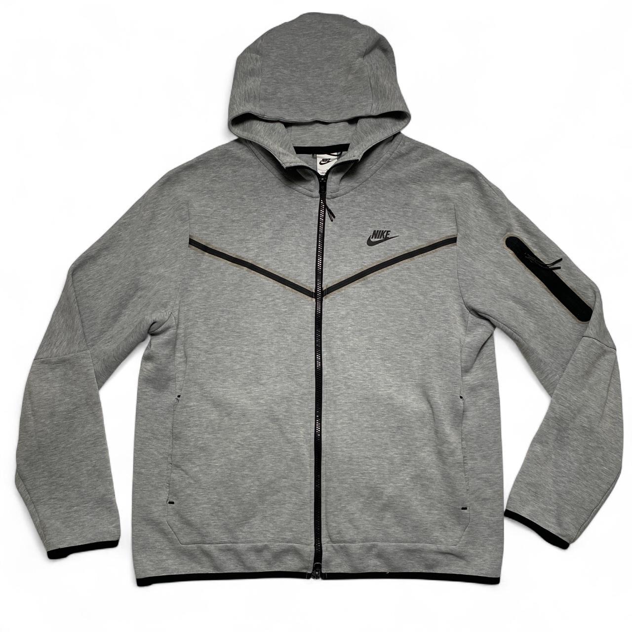 Nike Tech Fleece Grey and Black Hoodie (L)