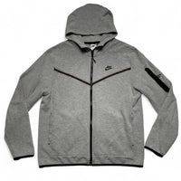 Nike Tech Fleece Grey and Black Hoodie (L)