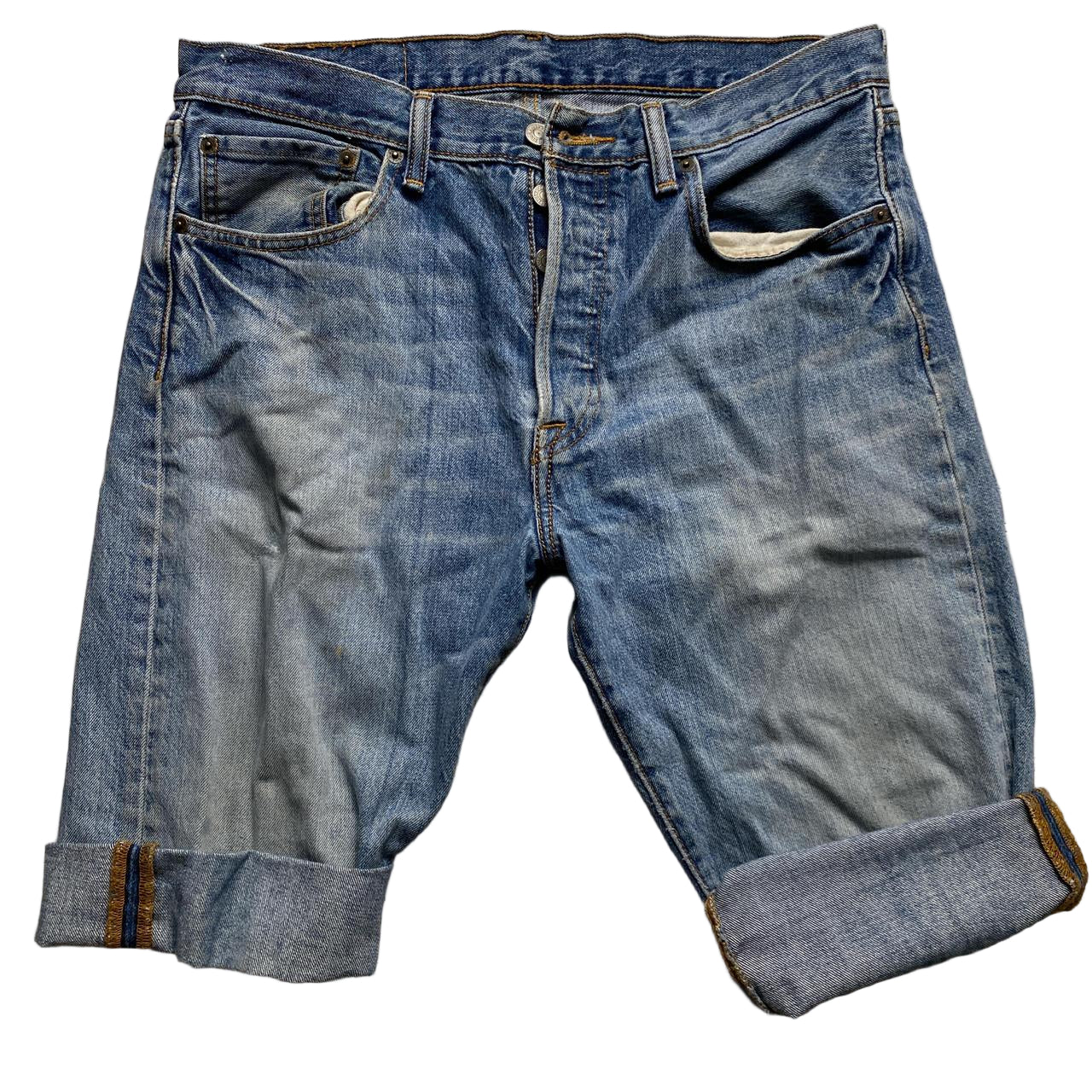 Levis Vintage 501 Jean Short Jorts Light Stonewash Blue (32W)