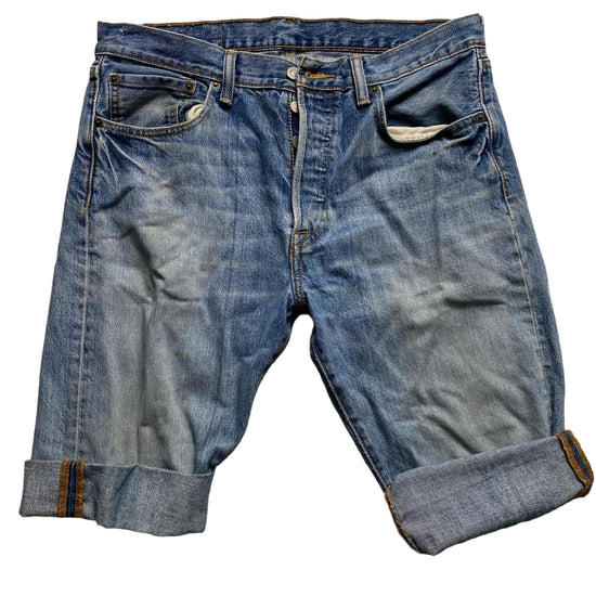 Levis Vintage 501 Jean Short Jorts Light Stonewash Blue (32W)