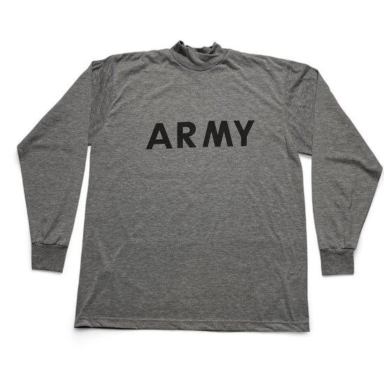 ARMY Military Vintage 90’s Long Sleeve Grey and Black T Shirt