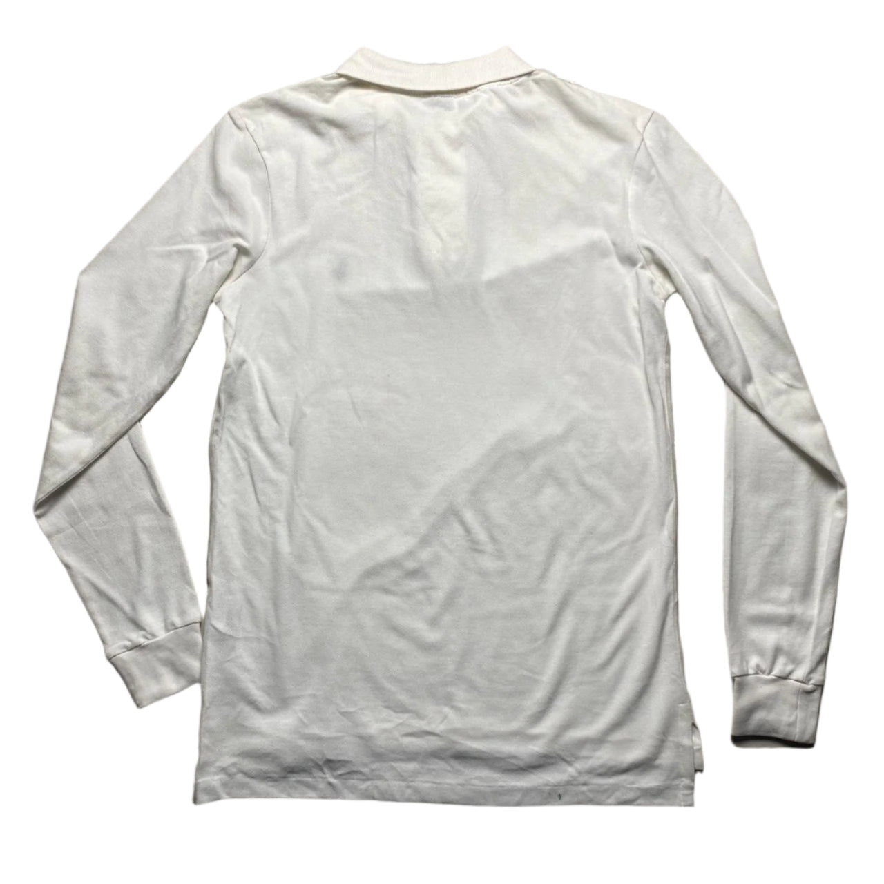 Polo Ralph Lauren White an Blue Long Sleeve Polo Shirt (L)