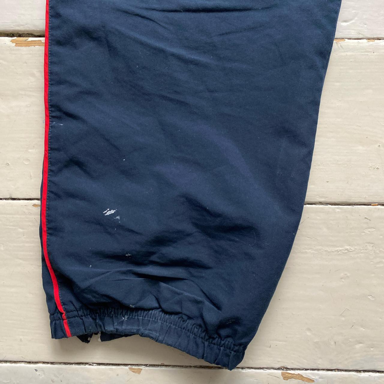 Reebok Vintage Navy White and Red Shell Baggy Trackpant Bottoms