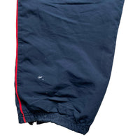 Reebok Vintage Navy White and Red Shell Baggy Trackpant Bottoms (M)