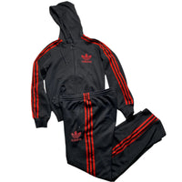 Adidas Originals Black and Red Womens Full Tracksuit (8/10)