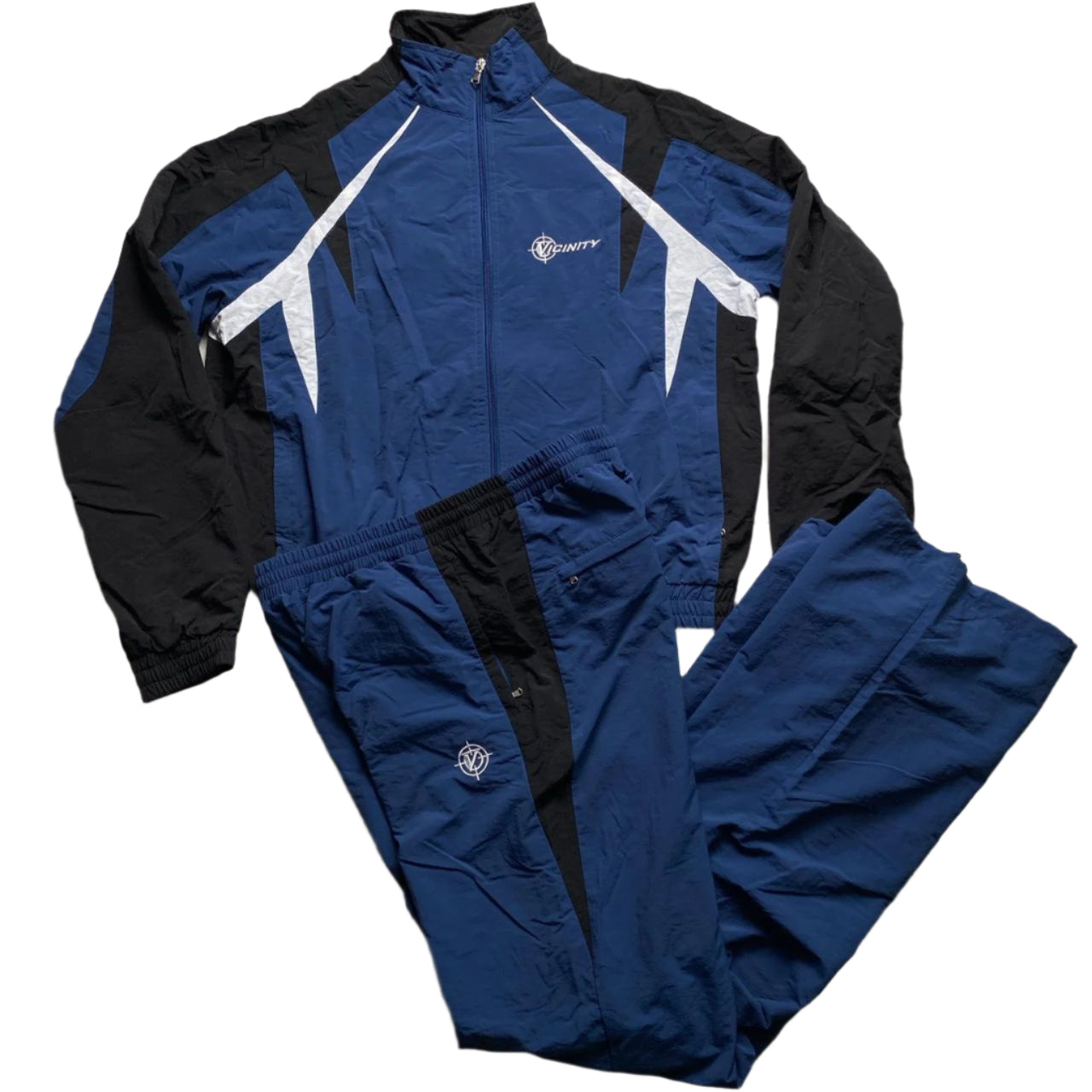 Vicinity Blue an Black Nylon Shell Full Tracksuit (S,M,L)