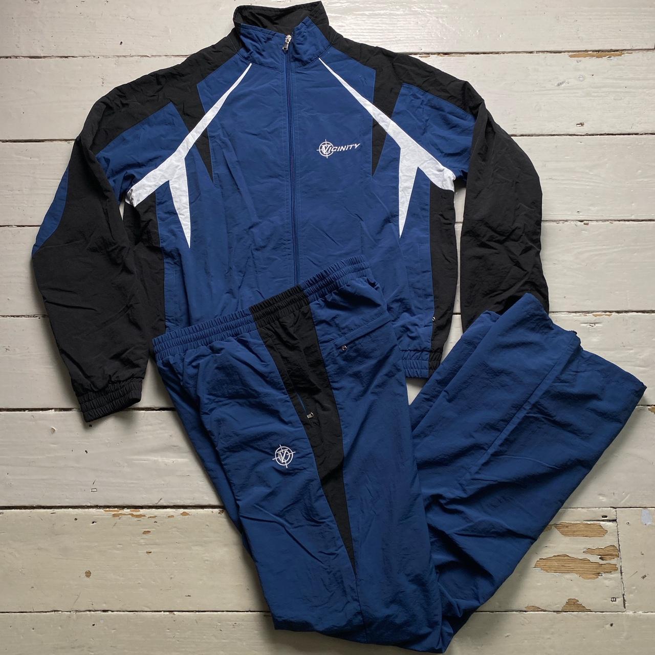 Vicinity Blue an Black Nylon Shell Full Tracksuit