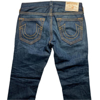True Religion Rocco QT Brown Stitch Navy Baggy Jeans (31W)