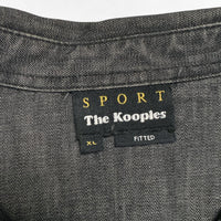 The Kooples Grey Long Sleeve Distressed Shirt