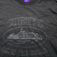 Corteiz Black on Black Alcatraz T Shirt (S)