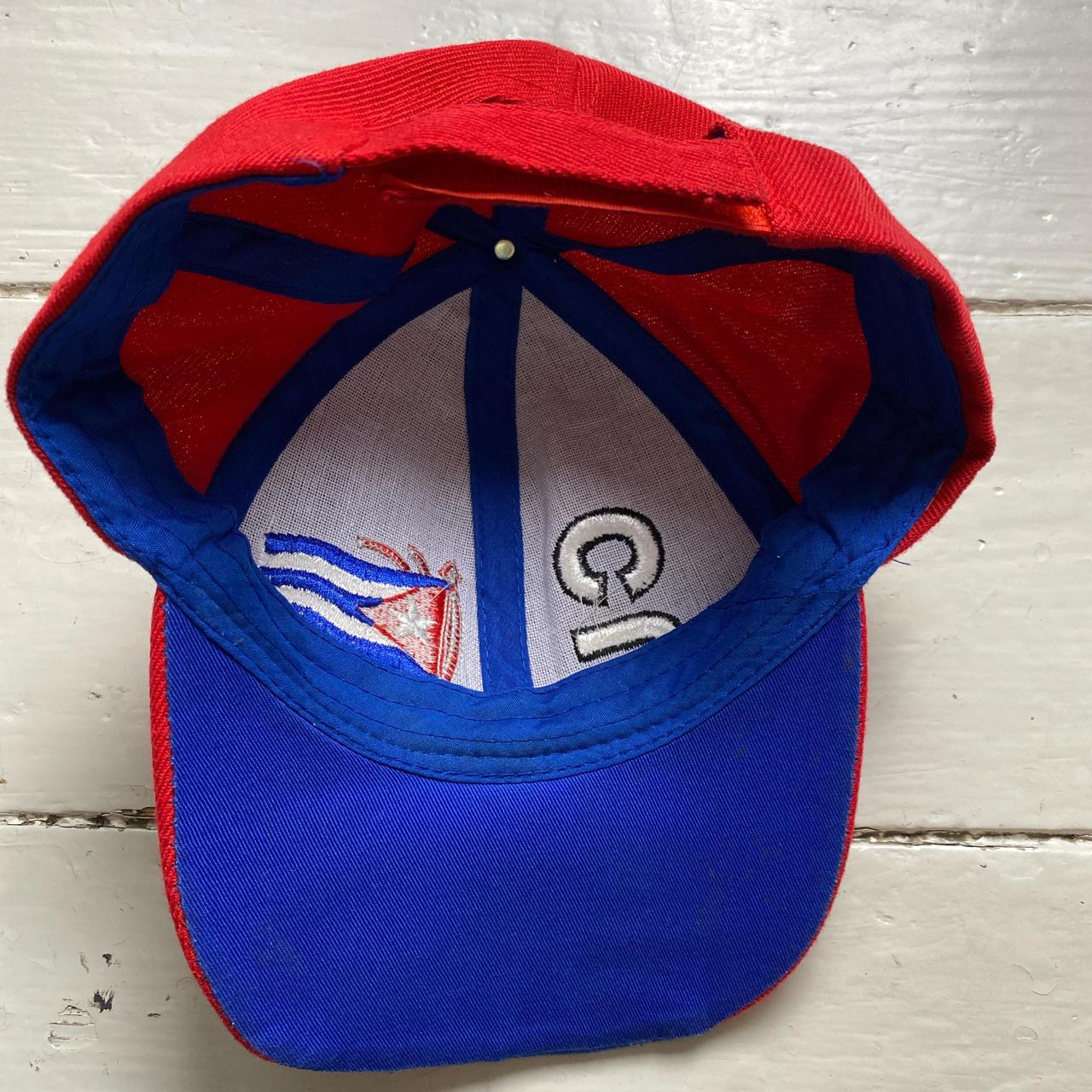 Cuba Vintage Blue Red and White Cap