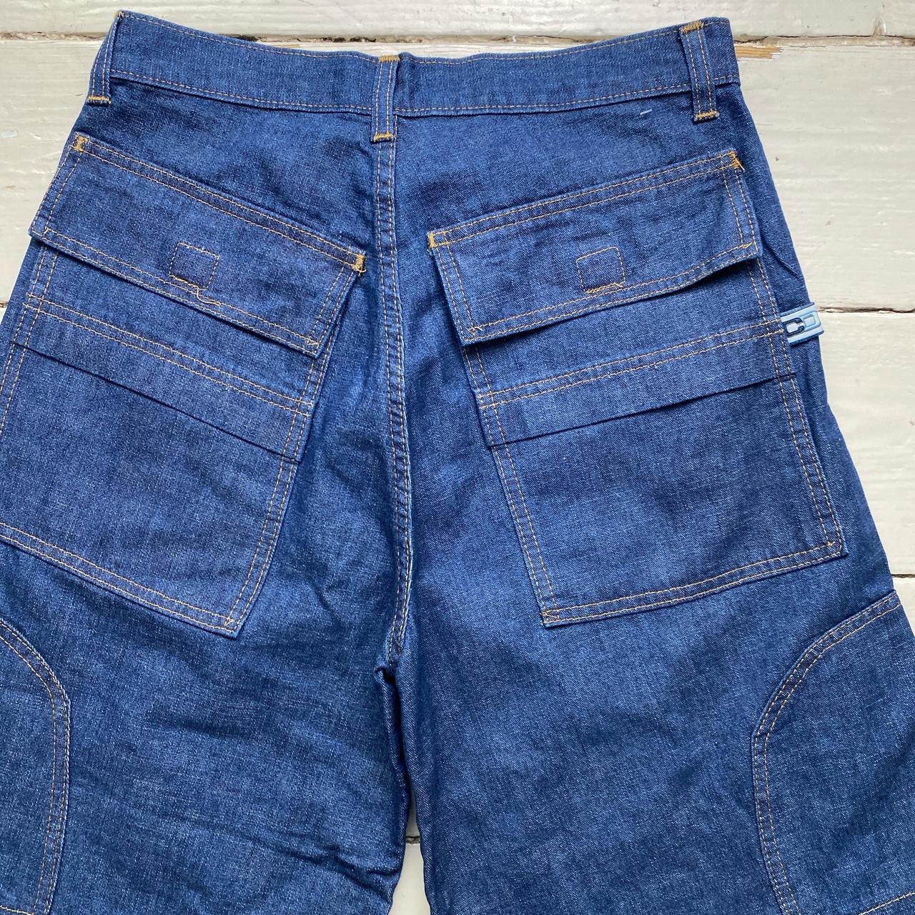 Criminal Damage Vintage Baggy Jort Jean Shorts Navy