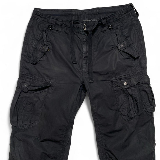 Armani Exchange Vintage Black Baggy Cargo Trousers