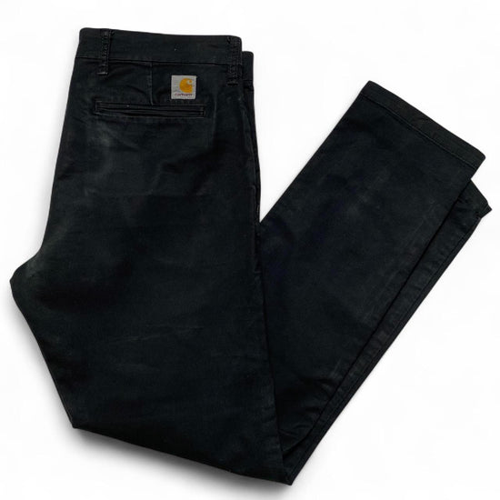 Carhartt Sid Pant Black Slim Straight Trousers (36W)
