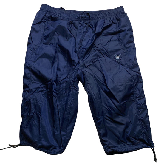 Nike Vintage y2k Navy and Light Blue Shell Trackpant Shorts (XL)