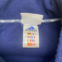 Adidas Navy and White Climawarm Fleece and Shell Zip Jumper (L)