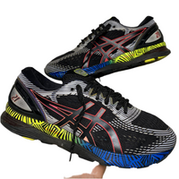 Asics Gel Nimbus 21 Black Hyper Flash  Multi Coloured Trainers (UK 9.5)