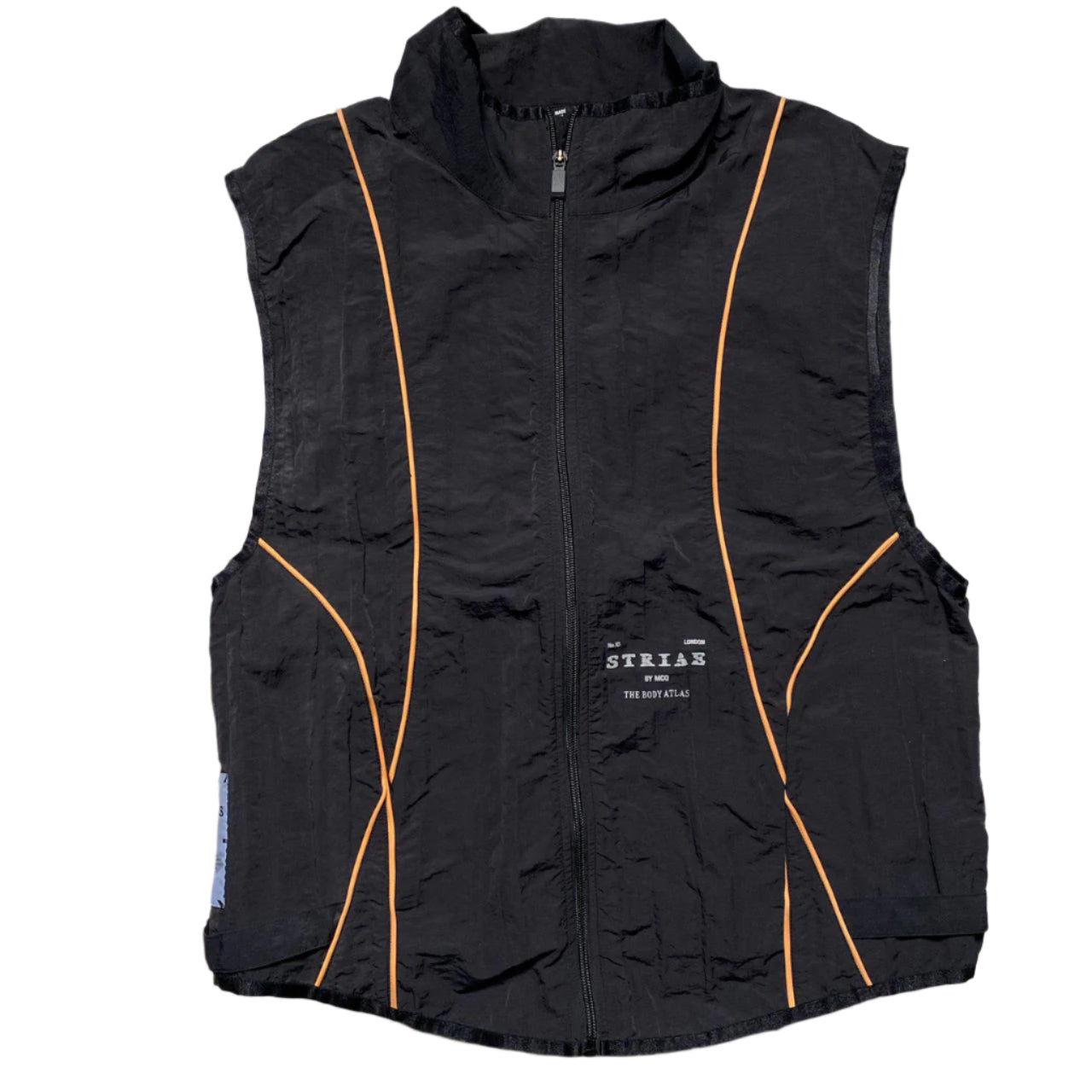 Strias By Alexander McQueen MCQ Black and Orange Gilet (M)