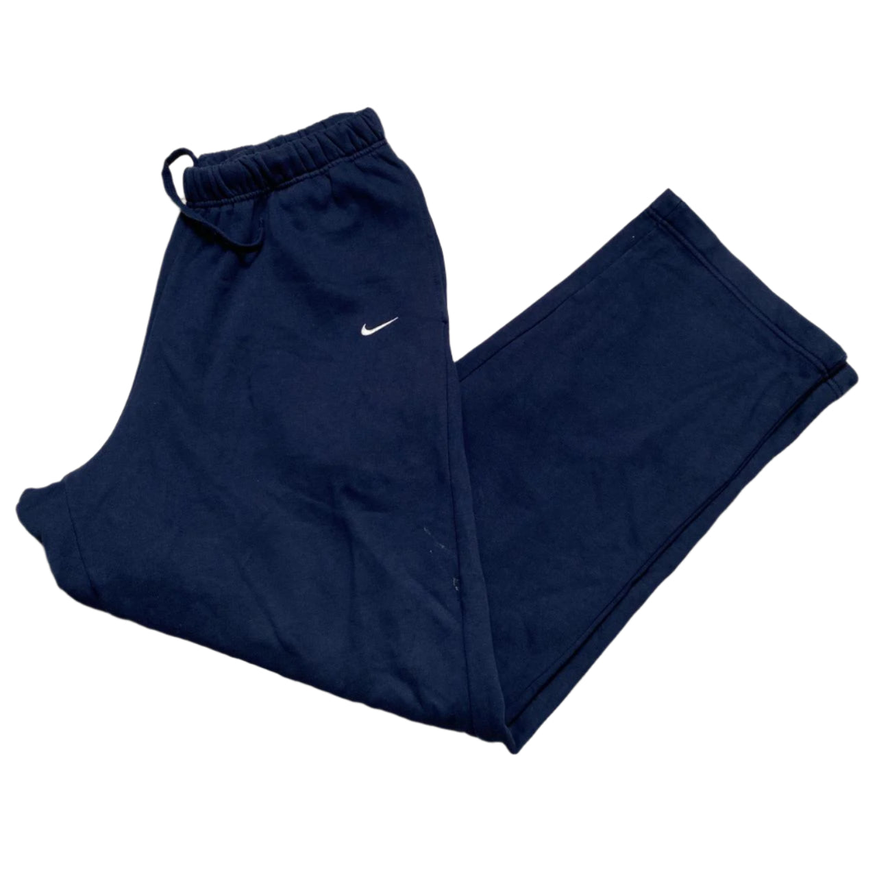 Nike Vintage y2k Navy and White Swoosh Baggy Joggers (XL)