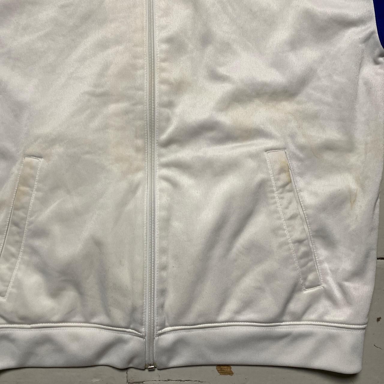 Nike Vintage White and Blue y2k Tracksuit Jacket