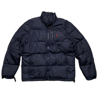 Ralph Lauren Polo Navy and Red Pony Puffer Coat (L)