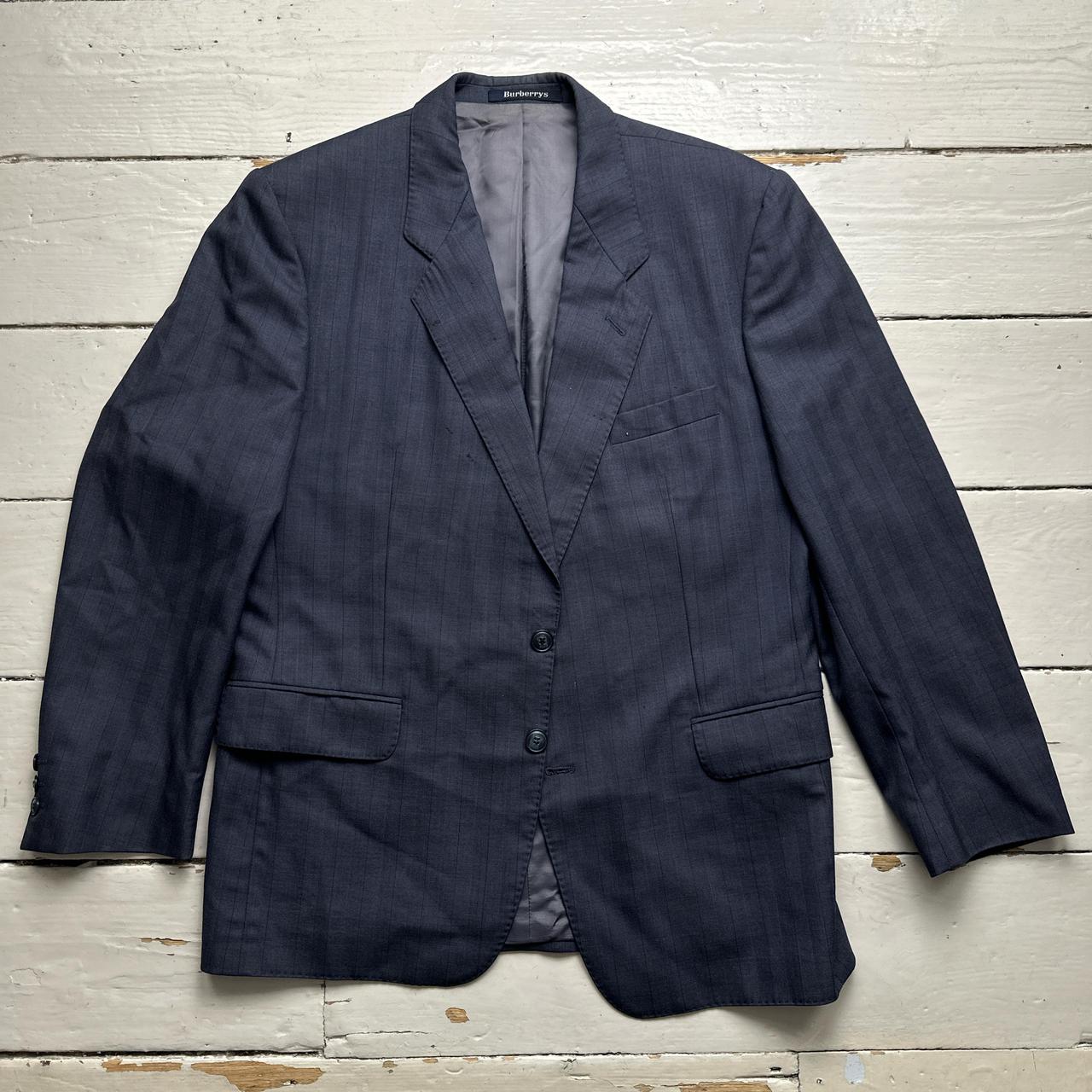 Burberry Burberrys Vintage Navy Suit Jacket