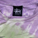 Stussy Tie Dye Purple Green and Black T Shirt (M)