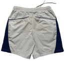 Nike Silver and Navy Vintage y2k Nylon Shell Bottom Shorts (M)