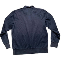 Hugo Boss Green Navy and Grey Quarter Button Jumper (L)