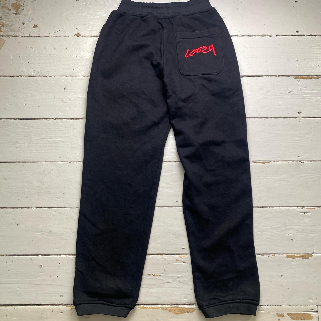 Lot 29 Looney Tunes Taz Tazmanian Devil Black White and Red Baggy Joggers