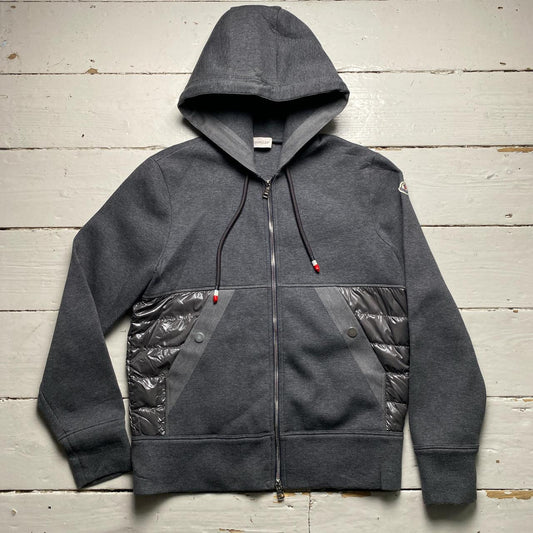 Moncler Grey Hoodie Puffer Jacket