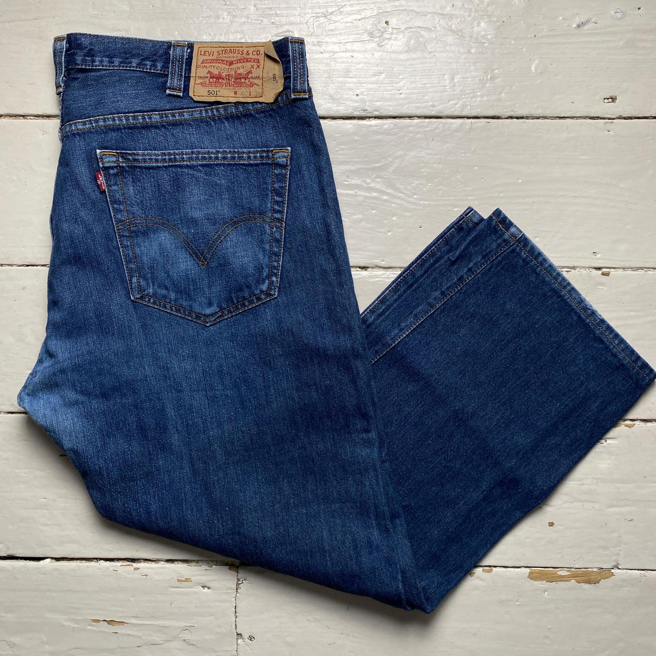 Levis 501 Vintage Baggy Navy Jeans