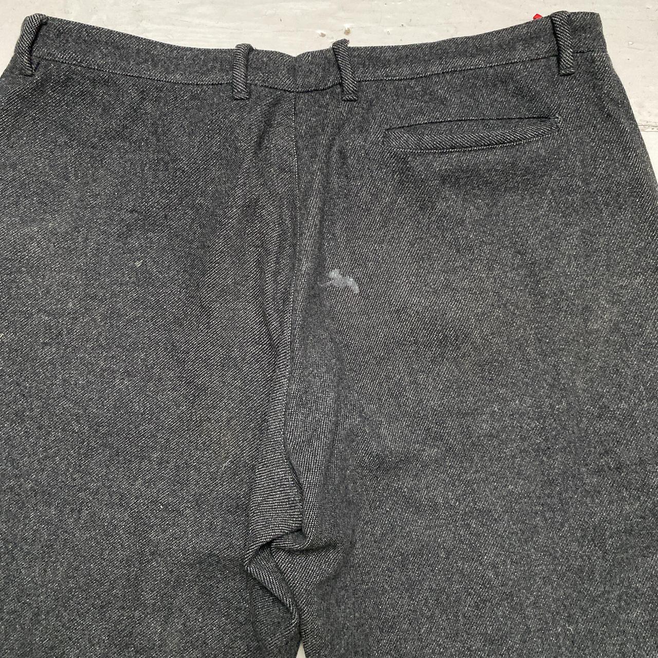 Prada Vintage Virgin Wool Grey Smart Trousers (36W)