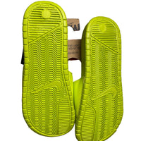 Nike Stussy Benassi Slider Flip Flops Sandal Light Cactus Green and White (UK 7)