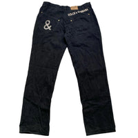 Dolce and Gabbana Vintage Black and White Embroidery Jeans (34W)